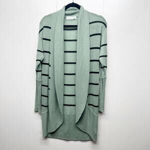 RD Style Open Front Striped Women's Cardigan Size Small